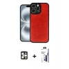 MARSİLYAN™- iPhone 16 Pro Max Kılıf Kıvılcım Işık Serisi - Siyah Bilvis 3X AR Hayalet Cam Ekran Koruyucu + PVD Metal Kamera Lens - GD