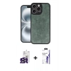 MARSİLYAN™- iPhone 16 Pro Max Kılıf Kıvılcım Işık Serisi - Siyah Bilvis 3X AR HD Cam Ekran Koruyucu + Bilvis Titan Kamera Lens - SH