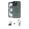MARSİLYAN™- iPhone 16 Pro Max Kılıf Kıvılcım Işık Serisi - Siyah Bilvis 3X AR HD Cam Ekran Koruyucu + Bilvis Titan Kamera Lens - TMGI