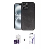MARSİLYAN™- iPhone 16 Pro Max Kılıf Kıvılcım Işık Serisi - Siyah Bilvis 3X AR HD Cam Ekran Koruyucu + Bilvis Titan Kamera Lens - SH