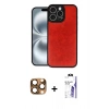 MARSİLYAN™- iPhone 16 Pro Max Kılıf Kıvılcım Işık Serisi - Siyah Bilvis 3X AR HD Cam Ekran Koruyucu + Pers Alüminyum Kamera Lens - CLTM