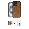 MARSİLYAN™- iPhone 16 Pro Max Kılıf Kıvılcım Işık Serisi - Siyah Bilvis 3X AR HD Cam Ekran Koruyucu + Pers Alüminyum Kamera Lens - CLTM