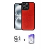 MARSİLYAN™- iPhone 16 Pro Max Kılıf Kıvılcım Işık Serisi - Siyah Bilvis 5in1 3D Magic Cam Ekran Koruyucu + Pers Alüminyum Kamera Lens - GS