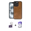 MARSİLYAN™- iPhone 16 Pro Max Kılıf Kıvılcım Işık Serisi - Siyah Bilvis 5in1 3D Magic Cam Ekran Koruyucu + Bilvis Titan Kamera Lens - GS