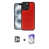 MARSİLYAN™- iPhone 16 Pro Max Kılıf Kıvılcım Işık Serisi - Siyah Bilvis 5in1 3D Magic Cam Ekran Koruyucu + PVD Metal Kamera Lens - GS