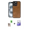 MARSİLYAN™- iPhone 16 Pro Max Kılıf Kıvılcım Işık Serisi - Siyah Bilvis 5in1 5D Magic Hayalet Cam Ekran Koruyucu + Raze Metal Kamera Lens - NLGY