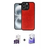MARSİLYAN™- iPhone 16 Pro Max Kılıf Kıvılcım Işık Serisi - Siyah Bilvis 5in1 5D Magic Hayalet Cam Ekran Koruyucu + Bilvis Titan Kamera Lens - GS