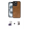 MARSİLYAN™- iPhone 16 Pro Max Kılıf Kıvılcım Işık Serisi - Siyah Bilvis Hayalet Cam Ekran Koruyucu + Bilvis Titan Kamera Lens - TMGI