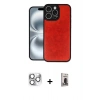 MARSİLYAN™- iPhone 16 Pro Max Kılıf Kıvılcım Işık Serisi - Siyah Bilvis Hayalet Cam Ekran Koruyucu + Pers Alüminyum Kamera Lens - GS