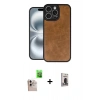 MARSİLYAN™- iPhone 16 Pro Max Kılıf Kıvılcım Işık Serisi - Siyah Bilvis Hayalet Cam Ekran Koruyucu + Raze Metal Kamera Lens - NLGY