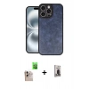 MARSİLYAN™- iPhone 16 Pro Max Kılıf Kıvılcım Işık Serisi - Siyah Bilvis Hayalet Cam Ekran Koruyucu + Raze Metal Kamera Lens - NLGY