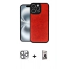 MARSİLYAN™- iPhone 16 Pro Max Kılıf Kıvılcım Işık Serisi - Siyah Bilvis Hayalet Cam Ekran Koruyucu + Pers Alüminyum Kamera Lens - GI