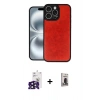 MARSİLYAN™- iPhone 16 Pro Max Kılıf Kıvılcım Işık Serisi - Siyah Bilvis Hayalet Cam Ekran Koruyucu + Bilvis Titan Kamera Lens - SH