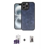 MARSİLYAN™- iPhone 16 Pro Max Kılıf Kıvılcım Işık Serisi - Siyah Bilvis Hayalet Cam Ekran Koruyucu + Bilvis Titan Kamera Lens - SH