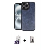 MARSİLYAN™- iPhone 16 Pro Max Kılıf Kıvılcım Işık Serisi - Siyah Bilvis Hayalet Cam Ekran Koruyucu + Bilvis Titan Kamera Lens - TMGI