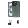 MARSİLYAN™- iPhone 16 Pro Max Kılıf Kıvılcım Işık Serisi - Siyah Buffer Cam Ekran Koruyucu + Bilvis Titan Kamera Lens - GS