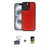 MARSİLYAN™- iPhone 16 Pro Max Kılıf Kıvılcım Işık Serisi - Siyah Buffer Cam Ekran Koruyucu + Bilvis Titan Kamera Lens - GS