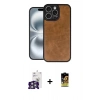 MARSİLYAN™- iPhone 16 Pro Max Kılıf Kıvılcım Işık Serisi - Siyah Buffer Cam Ekran Koruyucu + Bilvis Titan Kamera Lens - GS