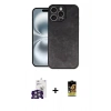 MARSİLYAN™- iPhone 16 Pro Max Kılıf Kıvılcım Işık Serisi - Siyah Buffer Cam Ekran Koruyucu + Bilvis Titan Kamera Lens - GS