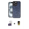 MARSİLYAN™- iPhone 16 Pro Max Kılıf Kıvılcım Işık Serisi - Siyah Buffer Cam Ekran Koruyucu + Bilvis Titan Kamera Lens - GS