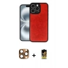 MARSİLYAN™- iPhone 16 Pro Max Kılıf Kıvılcım Işık Serisi - Siyah Buffer Cam Ekran Koruyucu + Pers Alüminyum Kamera Lens - CLTM
