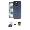 MARSİLYAN™- iPhone 16 Pro Max Kılıf Kıvılcım Işık Serisi - Siyah Buffer Cam Ekran Koruyucu + Bilvis Titan Kamera Lens - SH