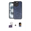 MARSİLYAN™- iPhone 16 Pro Max Kılıf Kıvılcım Işık Serisi - Siyah Buffer Hayalet Cam Ekran Koruyucu + Bilvis Titan Kamera Lens - GS