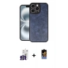 MARSİLYAN™- iPhone 16 Pro Max Kılıf Kıvılcım Işık Serisi - Siyah Buffer Hayalet Cam Ekran Koruyucu + Bilvis Titan Kamera Lens - TMGI