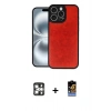 MARSİLYAN™- iPhone 16 Pro Max Kılıf Kıvılcım Işık Serisi - Siyah Buffer Hayalet Cam Ekran Koruyucu + PVD Metal Kamera Lens - GS