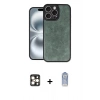 MARSİLYAN™- iPhone 16 Pro Max Kılıf Kıvılcım Işık Serisi - Siyah Joko Magic 5D Cam + PVD Metal Kamera Lens - GD
