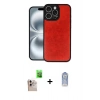 MARSİLYAN™- iPhone 16 Pro Max Kılıf Kıvılcım Işık Serisi - Siyah Joko Magic 5D Cam + Natural Grey Raze Metal Kamera Lens