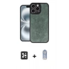 MARSİLYAN™- iPhone 16 Pro Max Kılıf Kıvılcım Işık Serisi - Siyah Joko Magic 5D Cam + PVD Metal Kamera Lens - SH