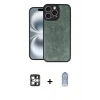 MARSİLYAN™- iPhone 16 Pro Max Kılıf Kıvılcım Işık Serisi - Siyah Joko Magic 5D Cam + PVD Metal Kamera Lens - GS