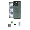 MARSİLYAN™- iPhone 16 Pro Max Kılıf Kıvılcım Işık Serisi - Siyah Joko Magic 5D Cam + Raze Metal Kamera Lens - SH