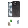 MARSİLYAN™- iPhone 16 Pro Max Kılıf Kıvılcım Işık Serisi - Siyah Joko Magic 5D Cam + Raze Metal Kamera Lens - CLTM