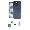 MARSİLYAN™- iPhone 16 Pro Max Kılıf Kıvılcım Işık Serisi - Siyah Joko Magic 5D Cam + Raze Metal Kamera Lens - SH