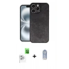 MARSİLYAN™- iPhone 16 Pro Max Kılıf Kıvılcım Işık Serisi - Siyah Joko Magic 5D Cam + Raze Metal Kamera Lens - BZ