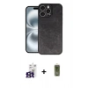 MARSİLYAN™- iPhone 16 Pro Max Kılıf Kıvılcım Işık Serisi - Siyah Joko Magic 5D Hayalet Cam + Bilvis Titan Kamera Lens - TMGI