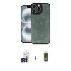 MARSİLYAN™- iPhone 16 Pro Max Kılıf Kıvılcım Işık Serisi - Siyah Joko Magic 5D Hayalet Cam + Bilvis Titan Kamera Lens - TMGI