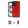 MARSİLYAN™- iPhone 16 Pro Max Kılıf Kıvılcım Işık Serisi - Siyah Joko Magic 5D Hayalet Cam + PVD Metal Kamera Lens - GS