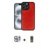 MARSİLYAN™- iPhone 16 Pro Max Kılıf Kıvılcım Işık Serisi - Siyah Joko Magic 5D Hayalet Cam + Pers Alüminyum Kamera Lens - GI