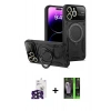 MARSİLYAN™- iPhone 16 Pro Max Kılıf Kıvılcım Modern Serisi - Şeffaf 360 Full Body Arka Koruyucu + Bilvis Titan Kamera Lens - SH
