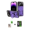 MARSİLYAN™- iPhone 16 Pro Max Kılıf Kıvılcım Modern Serisi - Şeffaf 360 Full Body Arka Koruyucu + Raze Metal Kamera Lens - NLGY