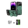 MARSİLYAN™- iPhone 16 Pro Max Kılıf Kıvılcım Modern Serisi - Şeffaf 360 Full Body Arka Koruyucu + Pers Alüminyum Kamera Lens - GS