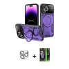 MARSİLYAN™- iPhone 16 Pro Max Kılıf Kıvılcım Modern Serisi - Şeffaf 360 Full Body Arka Koruyucu + Pers Alüminyum Kamera Lens - GS