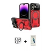 MARSİLYAN™- iPhone 16 Pro Max Kılıf Kıvılcım Modern Serisi - Şeffaf Pasifik Cam Ekran Koruyucu + Gümüş Pers Alüminyum Kamera Lens