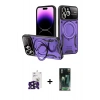 MARSİLYAN™- iPhone 16 Pro Max Kılıf Kıvılcım Modern Serisi - Siyah 360 Mat Full Body Arka Koruyucu + Bilvis Titan Kamera Lens - SH