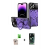 MARSİLYAN™- iPhone 16 Pro Max Kılıf Kıvılcım Modern Serisi - Siyah 360 Mat Full Body Arka Koruyucu + Raze Metal Kamera Lens - NLGY