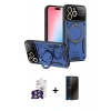 MARSİLYAN™- iPhone 16 Pro Max Kılıf Kıvılcım Modern Serisi - Siyah 3D Antistatik Hayalet Cam Ekran Koruyucu + Bilvis Titan Kamera Lens - GS