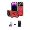 MARSİLYAN™- iPhone 16 Pro Max Kılıf Kıvılcım Modern Serisi - Siyah 3D Antistatik Hayalet Cam Ekran Koruyucu + Bilvis Titan Kamera Lens - TMGI